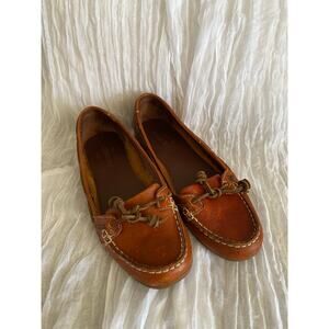 Sebago Women’s Felucca Lace Brown Loafer Leather SZ 8.5M